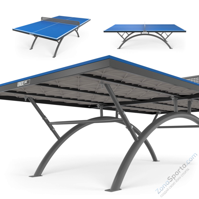 Антивандальный теннисный стол Unix Line 14 mm SMC (Blue/Grey)