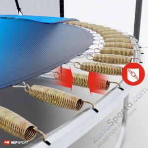 Батут Atlas Sport 312 см - 10ft Basic (3 ноги) с внешней сеткой и лестницей Blue