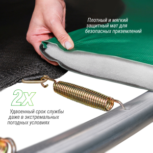 Батут Unix Line Supreme Basic 14 ft (blue)