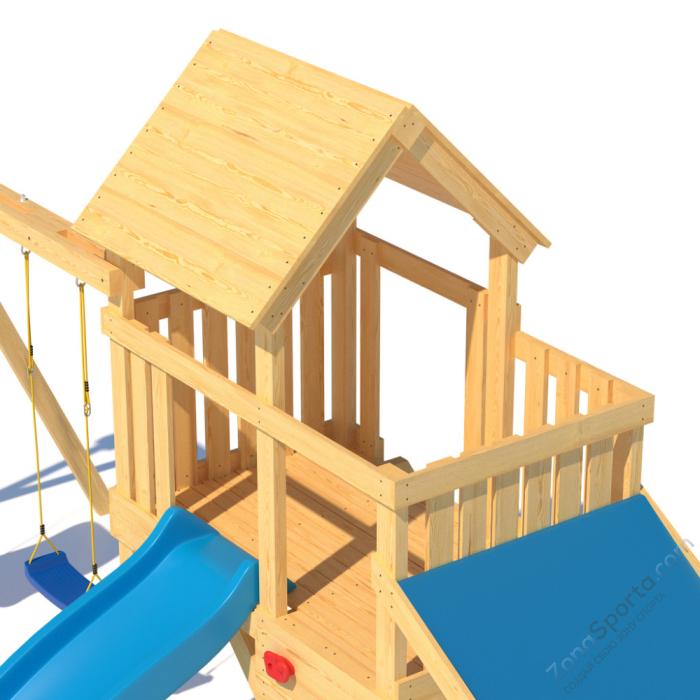 Детская площадка CustWood Scout S7 с деревянной крышей