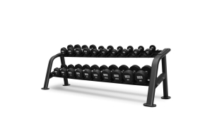 Набор обрезиненных гантелей Bronze Gym, 2.5-25 кг - 10 пар, шаг 2,5 кг