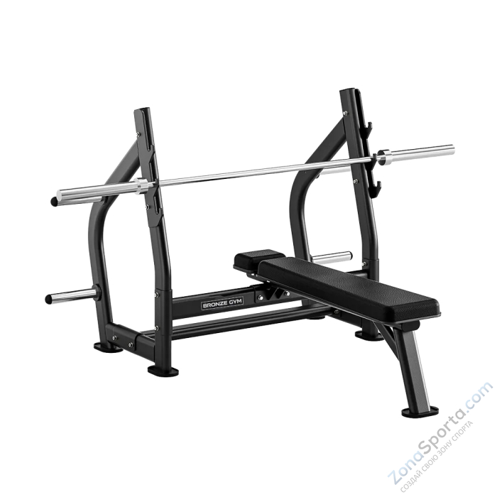 Скамья олимпийская для жима горизонтальная Bronze Gym RAVE RE55