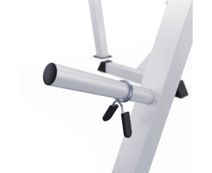 Скамья со стойками под штангу DFC GORILLA белая, с партой для бицепса